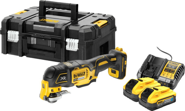 DeWalt DCS356NT-XJ POWERSTACK Akku Starterset mit 2x 5,0 Ah in Gelb - Bild 1