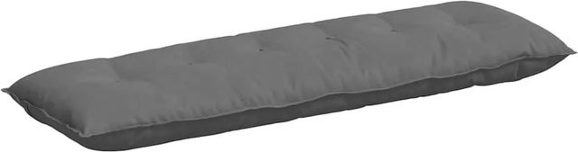 vidaXL Rückenkissen aus Mikrofaserstoff in Dunkelgrau, B: 160 cm, H: 50 cm - Bild 1