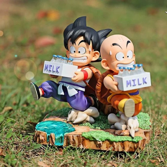 Bandai Dragon Ball Young Goku Krillin Kame House Training, Actionfigur, 15 cm - Bild 1