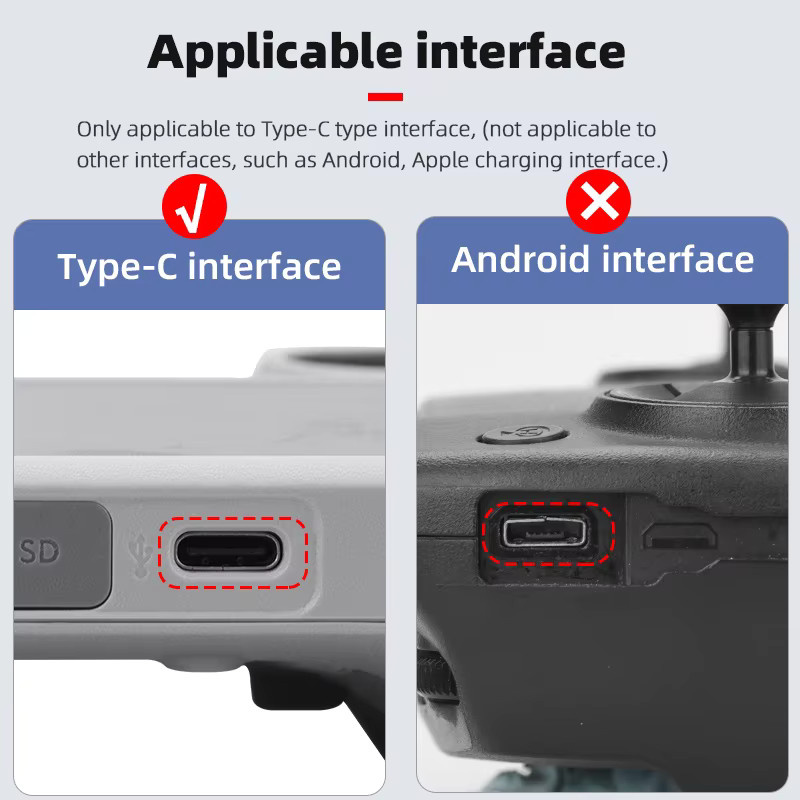 DJI Silikon Staubstecker Typ-C Abdeckung für Mini 3 Pro Körper und RC-N1/DJI RC Fernbedienung in Transparent - Bild 2