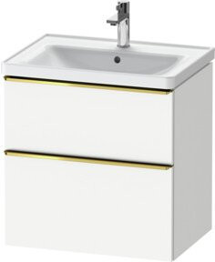Duravit Waschtischunterschrank D-Neo in Weiss glänzend mit 1 Kasten und 1 Auszug, B: 63,4 cm, T: 45,2 cm, H: 62,5 cm - Bild 1
