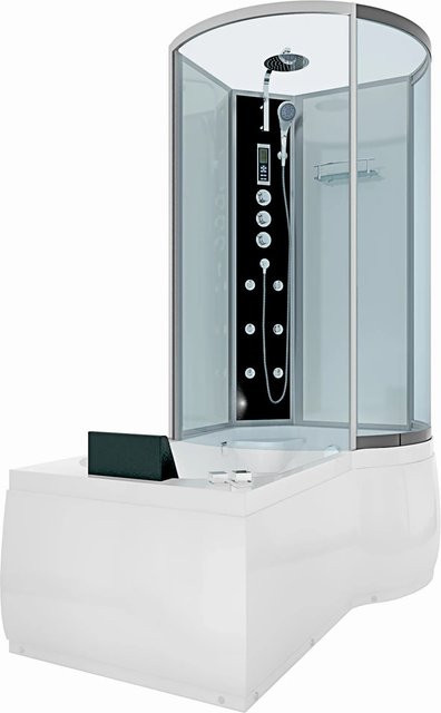 AcquaVapore Whirlpool Kombination K50-L03-WP-EC mit Duschkabine und Wanne in Weiß, B/T: 170 x 100 cm - Bild 1