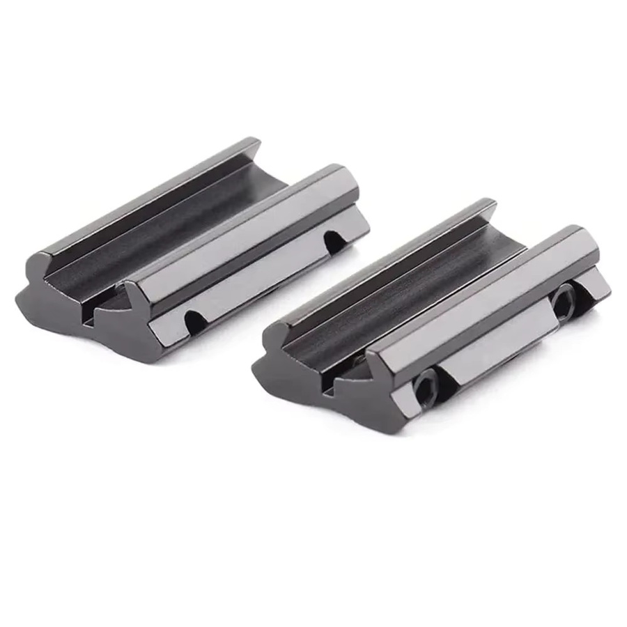 Tacarms 2-teilige Zielfernrohr-Adapter-Montagebasis in Schwarz, Konverter von 11 mm Schwalbenschwanz auf 20 mm Weaver Picatinny-Schienenmontage, passend für 9,5 mm bis 10 mm Schwalbenschwanz - Bild 2