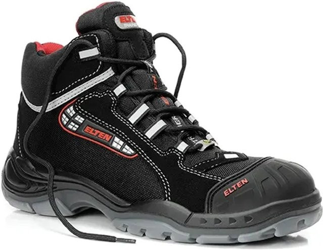 Elten Sicherheitsschnürstiefel Sander Pro ESD S3 in Schwarz-Rot, Größe 48 - Bild 1