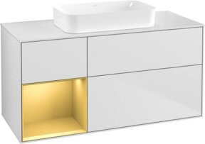 V&B Waschtischunterschrank Finion in Weiß mit Lackoberfläche, Breite: 120 cm, Tiefe: 60 cm - Bild 1