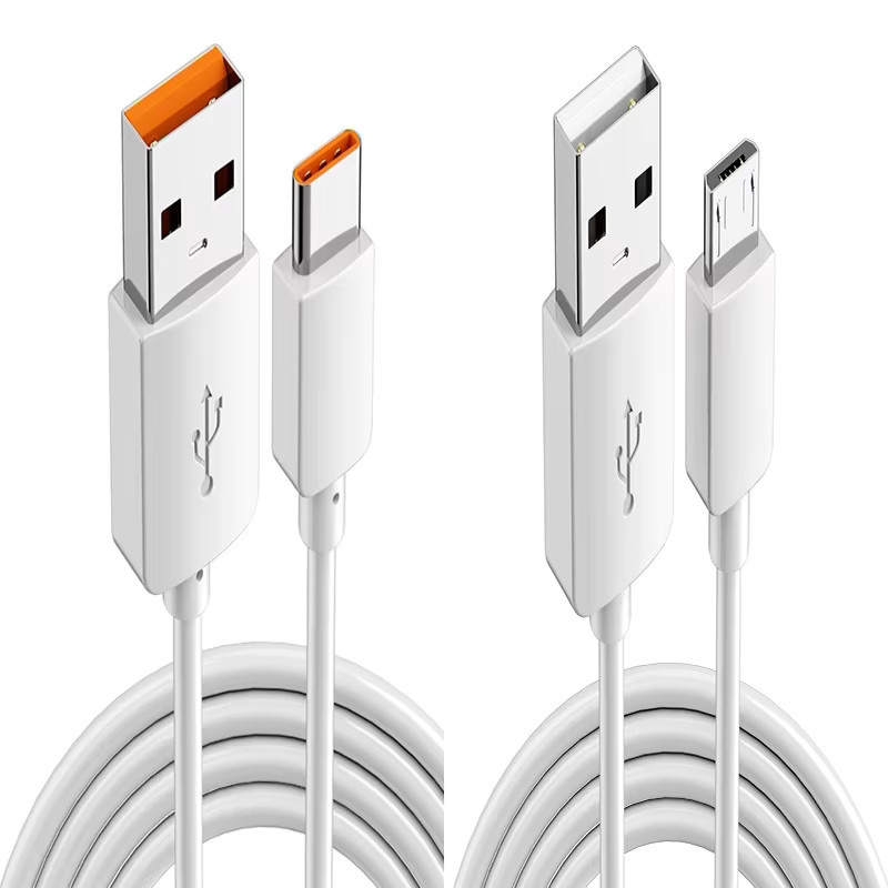 Lann USB Typ C und Micro USB Schnellladekabel 66W in Weiß - Bild 4