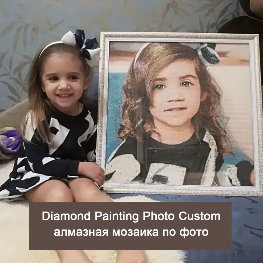 Evershine Personalisiertes 5D-Diamantgemälde mit eigenem Foto als individuelles Diamantmosaik in Mehrfarbig - Bild 2
