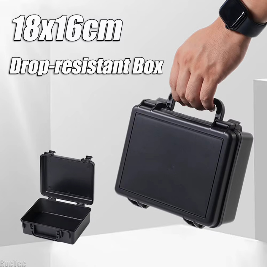 RveTee Werkzeugkoffer Sicherheitsbox in Schwarz B: 18 cm, T: 16 cm, H: 7,5 cm - Bild 2