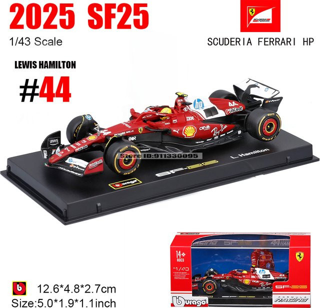 Bburago Scuderia Ferrari SF25 Automodell, 1:43, Metall, ab 14 Jahren - Bild 1