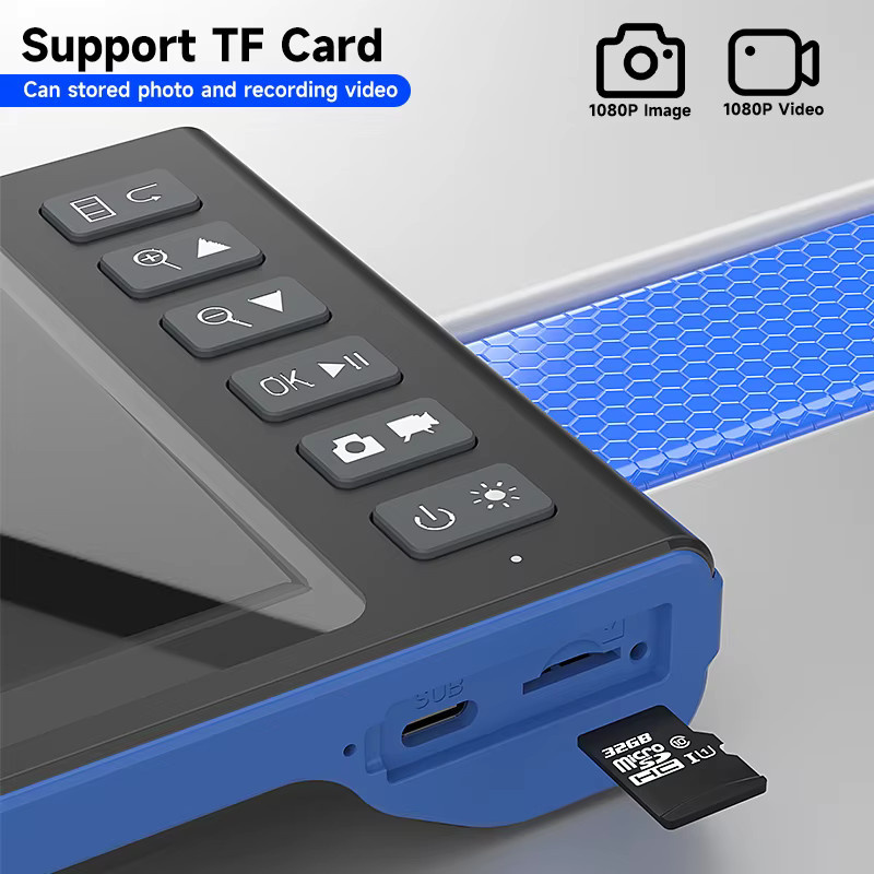 ENWOR HD Endoskop mit 7-Zoll-IPS-Bildschirm, 5 MP Autofokus-Kamera, Full HD 1080P und USB-Anschluss in Blau - Bild 5