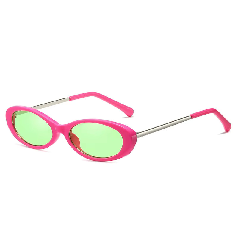 Sonnenbrille, oval, Vollrand, Metall, pink, Unisex - Bild 1