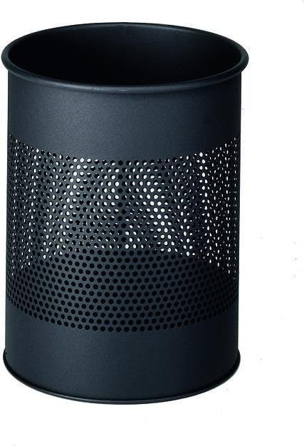 Durable Papierkorb aus Metall rund mit Perforation, Anthrazit, Durchmesser: 16,5 cm - Bild 2