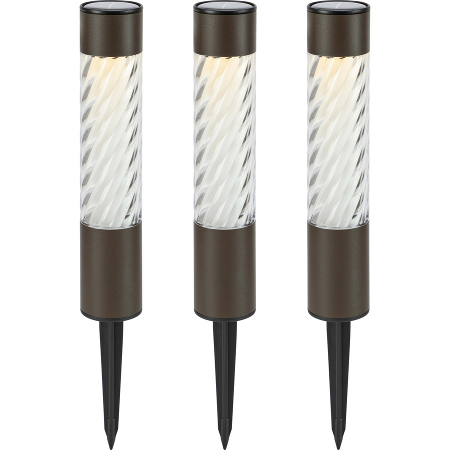 Solar-LED-Dekoleuchte Isili 4er-Set Braun, Höhe: 32 cm, Durchmesser: 4,5 cm - Bild 2