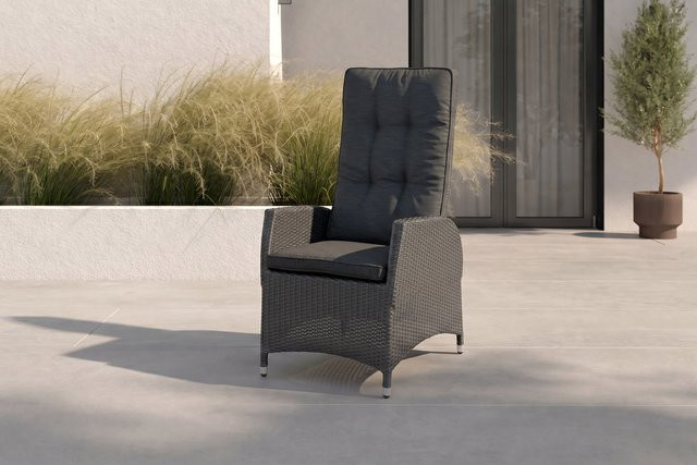 OUTFLEXX Rocking Gartensessel aus Polyrattan mit Polster, verstellbar, B/T/H: 60 x 68 x 110 cm - Bild 1