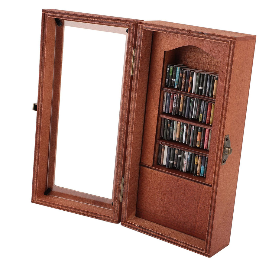 CosyHome Holz Bücherregal in Braun mit Buch-Figur als Deko-Ornament für dein Arbeitszimmer - Bild 3