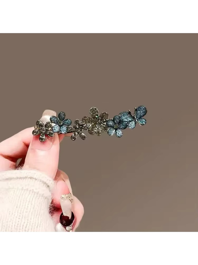 HIYAYZ Haarnadel mit Strass Blume und Schmetterling, Damen - Bild 3