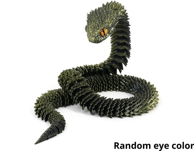 BC Pet Supplies 3D-gedruckte Schlange, Realistische Schlangenstatue, 40cm, ab 14 Jahre - Bild 1