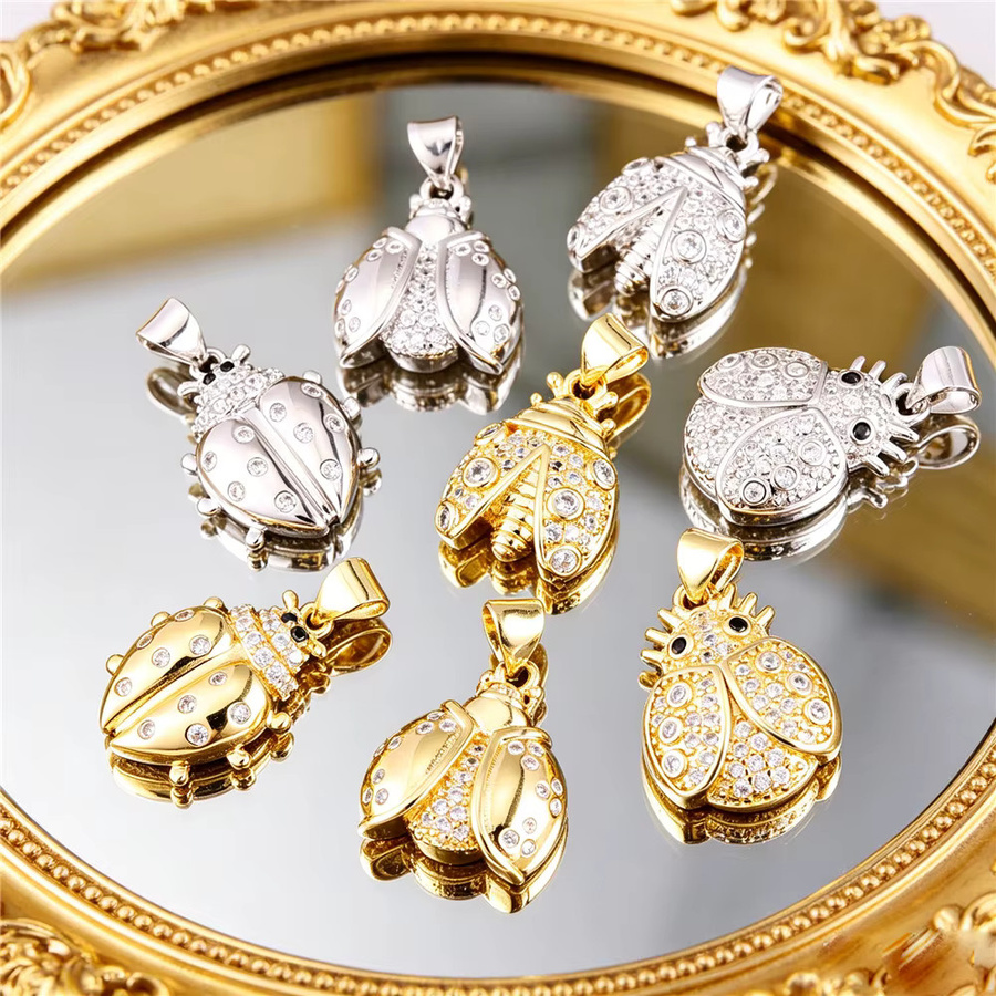 Juya Anhänger Marienkäfer, 750 Gold, Zirkonia, Unisex - Bild 3