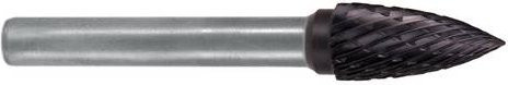 Exact 72396 Frässtift Hartmetall Spitzbogen in Silber, Länge: 70 mm, Schaftdurchmesser: 6 mm - Bild 1