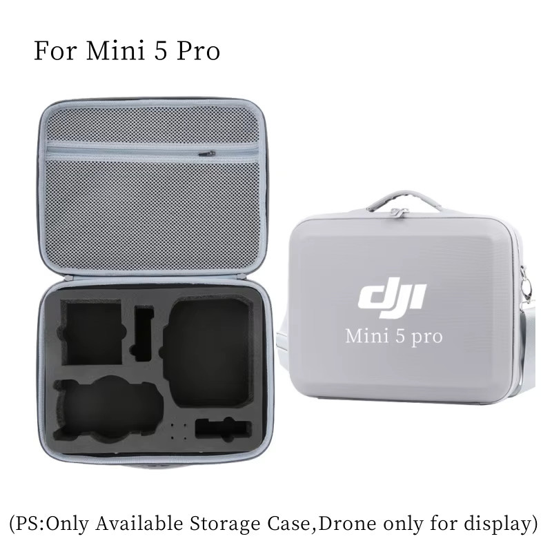 Stoßfeste DJI Mini 5 Pro Reise-Schutzhülle für Drohnenzubehör in Schwarz und Grau - Bild 3