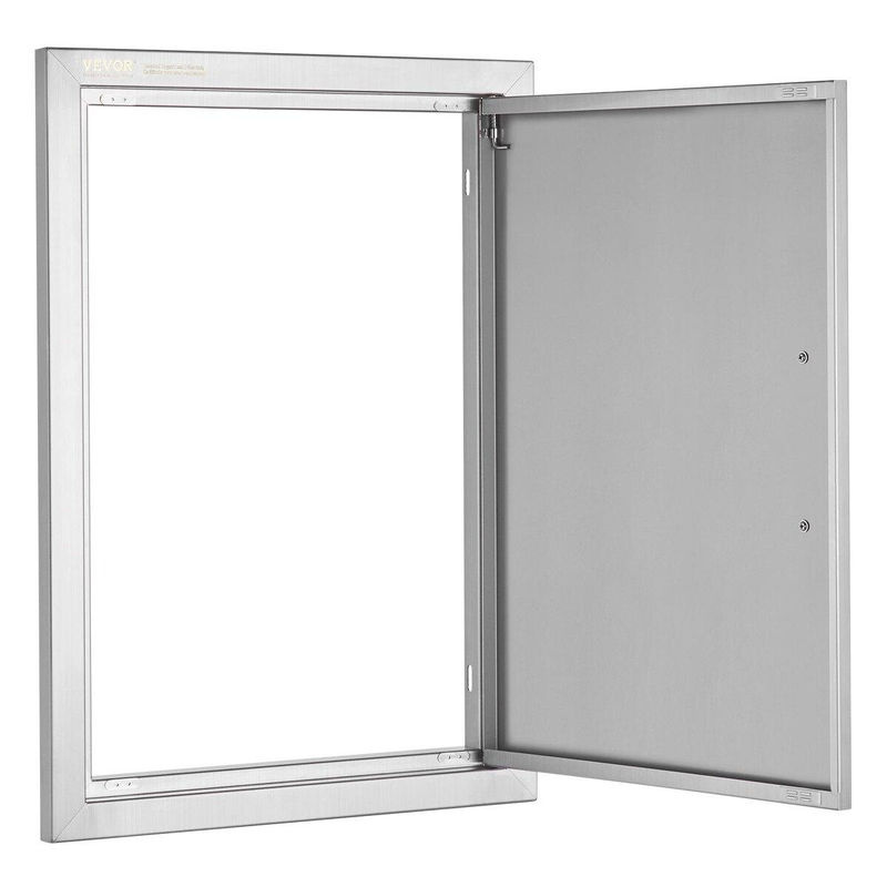 Buying Solutions MB BBQ-Zugangstür aus Edelstahl in Silber, bündig einbaubare vertikale Außentür für Außenküche und BBQ-Insel, B/H: 43,2 x 61,0 cm - Bild 4