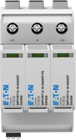 Eaton Überspannungsschutz-Modul SPPVRT12-10-2+PE für Photovoltaik-Anlagen mit 20 kA in Weiß - Bild 1