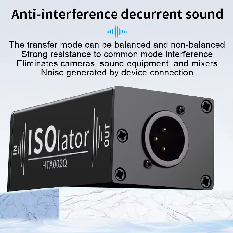 TITAK 1-Kanal XLR Audio-Isolator Rauschunterdrückungsfilter in Schwarz - Bild 2