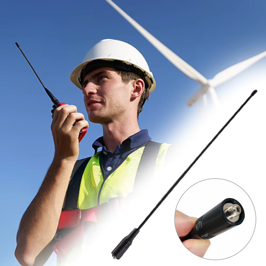 MOJOYCE NA-771 Hochleistungsantenne Dual-Breitband in Schwarz mit SMA-Buchse für Walkie-Talkie UHF 144/430MHz kompatibel mit Baofeng UV-5R BF-888S UV-82 - Bild 2
