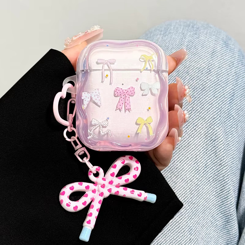 Modische Blumenhülle für Apple AirPods 4 (2024) und AirPods Pro, niedliche Kopfhörerhülle in Pink mit Schlüsselanhänger-Lanyard - Bild 2