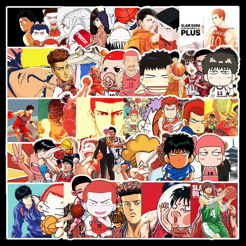 Bandai Slam Dunk Aufkleber, 57-teiliges Set, Bunt / Mehrfarbig - Bild 2