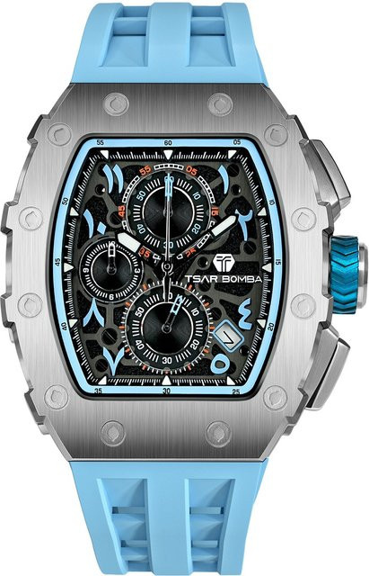 Tsar Bomba Chronograph, Quarz, Edelstahl, 44 mm, Schwarz, Herren - Bild 1