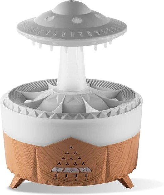 Aierwill UFO Ultraschall-Luftbefeuchter und Aroma-Diffusor mit Fernbedienung, Grau - Bild 1