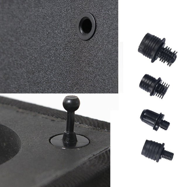 10-teiliges Lautsprecher-Grill-Peg-Set aus Kunststoff in Schwarz für DIY Audio-Lautsprecher-Schnallen und Grillführungen - Bild 1