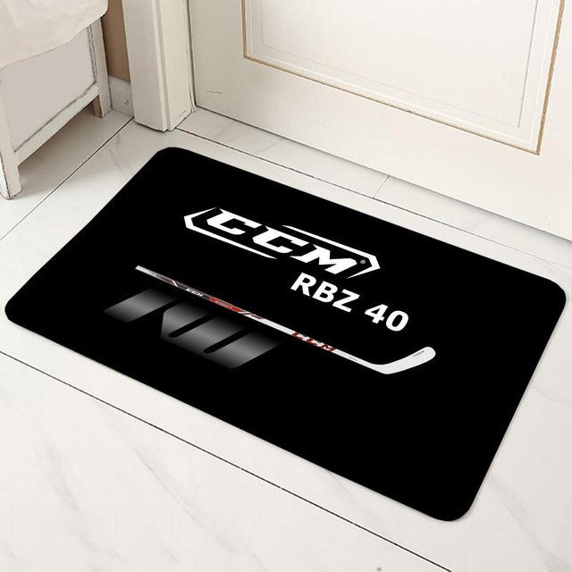 CCM Hockey Teppichmatte mit Markenlogo und Hockeyschläger-Design, Mehrfarbig, B/T: 60 x 40 cm - Bild 1