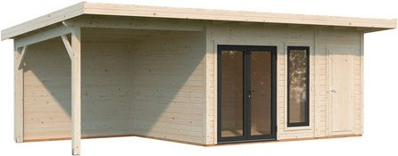 Palmako Holz-Gartenhaus Aurelia mit Pultdach in Natur aus Fichte, B/T: 739 x 300 cm - Bild 3