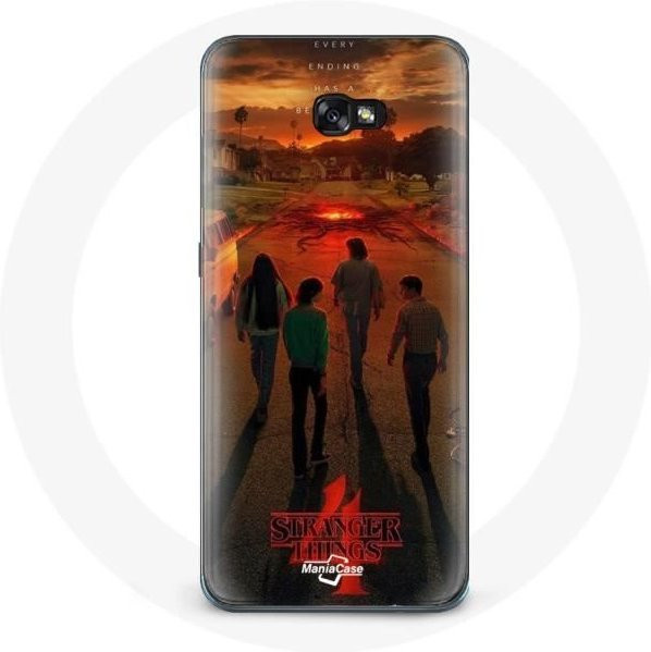 Samsung Galaxy A3 2016 Handyhülle Stranger Things Staffel 4 Poster Art Crews of the New Théo in Multicolour - Bild 1