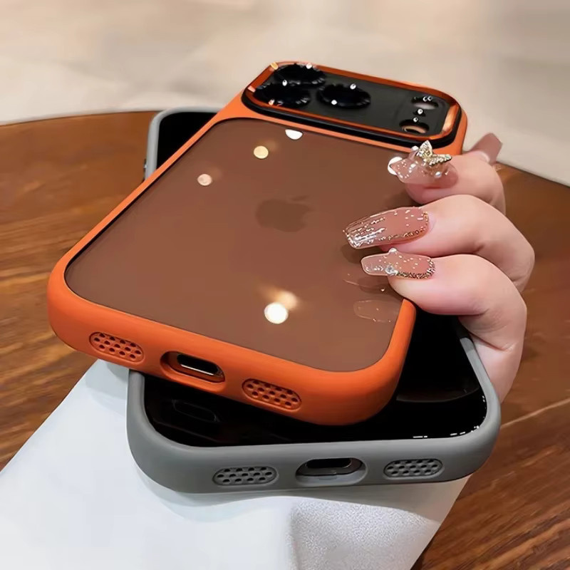 Stoßfeste Acryl-Handyhülle mit Linsenschutz für Apple iPhone 12 bis 17 Pro Max Plus, transparent - Bild 3