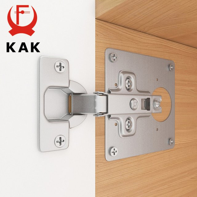Kak Schrank Scharnier Reparaturplatte aus Edelstahl in Silber mit Schrauben für Möbel Hardware Zubehör - Bild 1