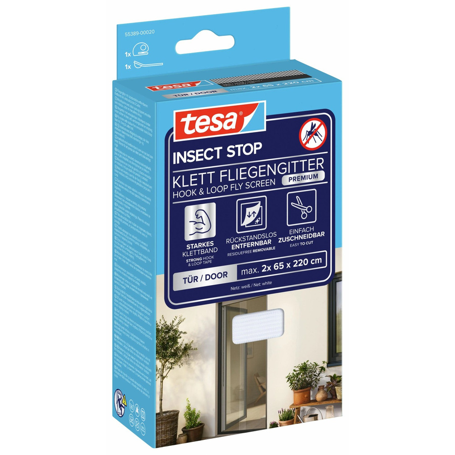 tesa Insect Stop Klett Fliegengitter Premium für Türen in Weiß - Bild 2