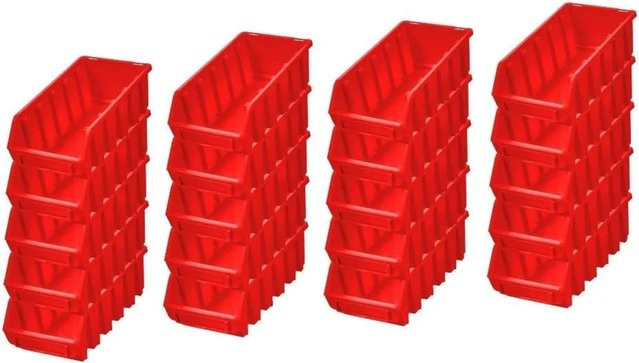 PROREGAL SuperSparSet 20 Stück Sichtlagerboxen 2L in Rot, H x B x T: 7,5 x 11,6 x 21,2 cm - Bild 1
