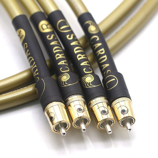Cardas GOLDEN5-C Professionelles HiFi-Audiokabel mit vergoldeten RCA-Steckern in Gold - Bild 1