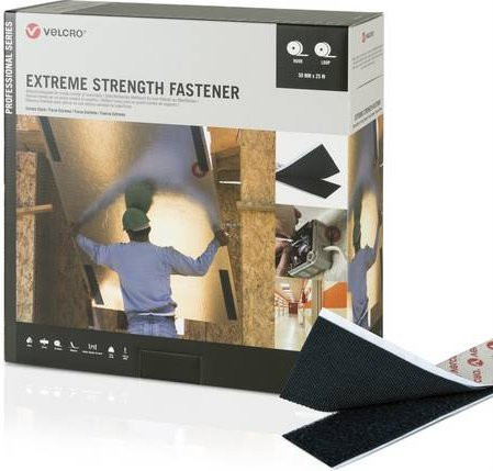 VELCRO Extreme Strength Klettband Set aus Haken- und Flauschband, Farbe: Schwarz, Breite: 50 mm, Länge: 25 m - Bild 1