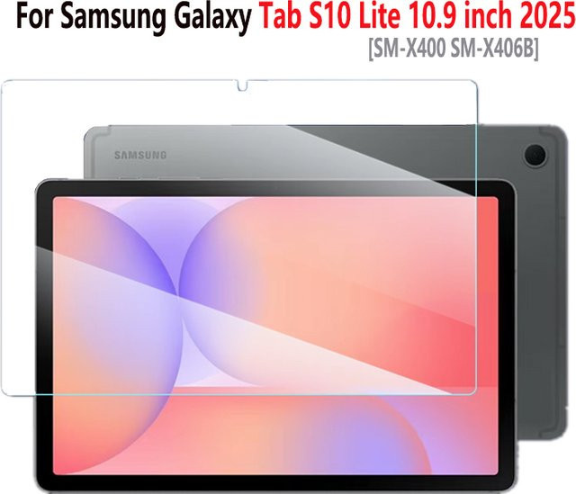 2er-Pack Displayschutzfolie aus gehärtetem Glas für Samsung Galaxy Tab S10 Lite 10,9 Zoll (2025) SM-X400 X406B, transparent, kratzfest - Bild 1