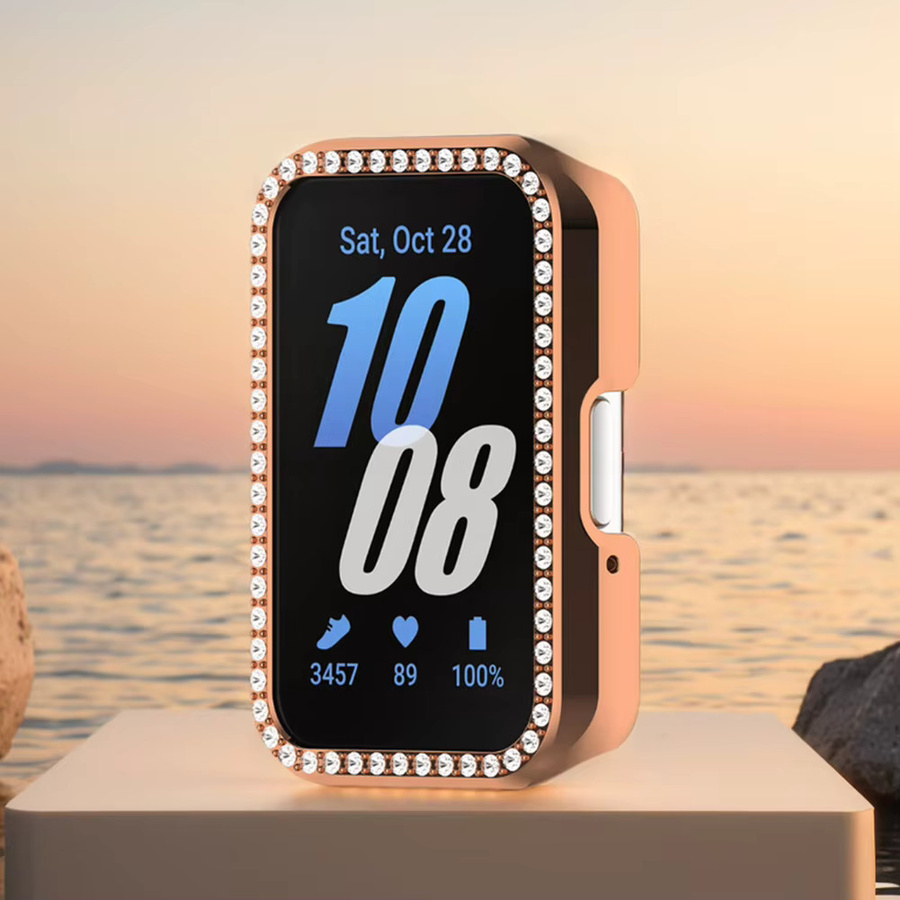VODOOL PC-Schutzhülle mit Diamant-Einlage für Samsung Galaxy Fit 3 SM-R390 in Weiß - Bild 4