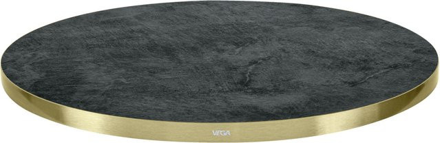 VEGA Indoor-Tischplatte Marvani rund, Gold/Schwarz, Durchmesser: 50 cm, Höhe: 2,5 cm - Bild 1