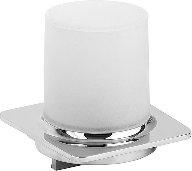 BORGANIC Seifenspender Wandmontage aus Edelstahl und Kunststoff in Weiß mit Pumpe, Fassungsvermögen: 200 ml, B/T/H: 10,0 x 11,5 x 11,5 cm - Bild 1
