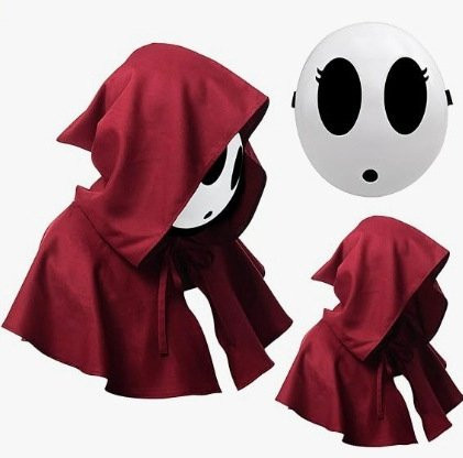 Game Bros Shy Guy Maske, Super Mario, Kunststoff, Unisex, Weiß - Bild 1