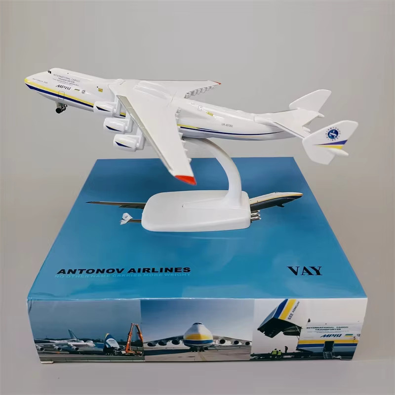 ZOCO Antonov An-225 Mriya Flugzeugmodell, Metall, Weiß, 20cm - Bild 1