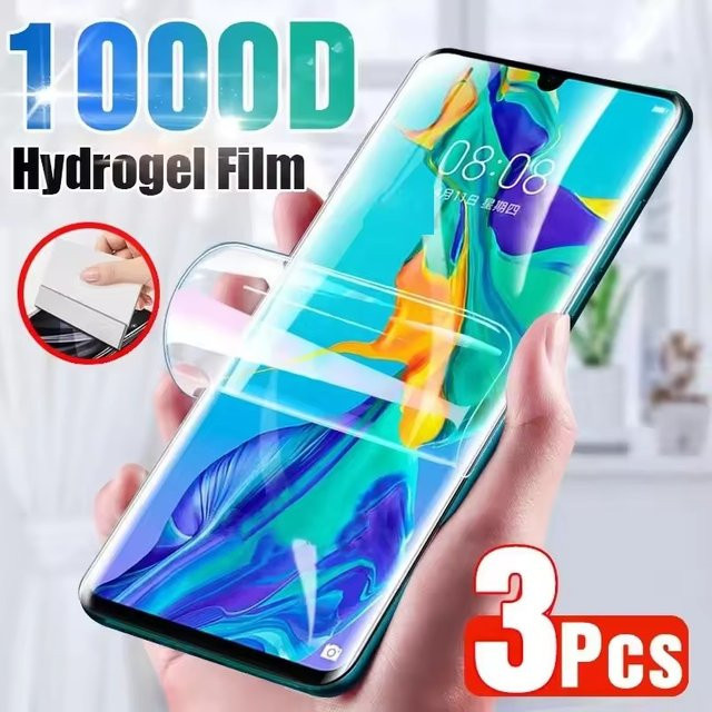 3 Stück Full Cover Hydrogel Displayschutzfolien für Huawei Nova 9, Nova 8 und Nova 8i, transparent - Bild 1