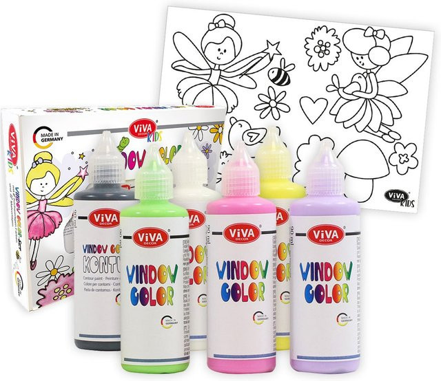 Viva KIDS Window Color-Set Fairy Magic Frühlingsmotiven - Bild 1